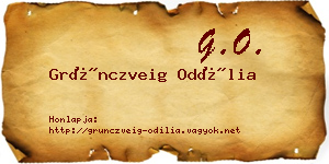 Grünczveig Odília névjegykártya